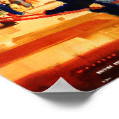 FLY TO JAPAN by BOAC Airways Retro Travel Tourismu Poster (Ecke)