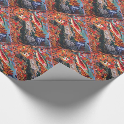 "Fly Tyer Dreams" Foreut Fly Fishing Wrapping Pape Geschenkpapier (Ecke)