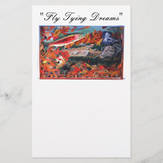 "Fly Tying Dreams" Staubfliege Briefpapier (Vorderseite)