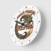 Fly Tyng Logo-Stil-Illustration Hatch Master Runde Wanduhr (Winkel)