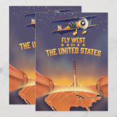 Fly West See die Vereinigten Staaten. (Vorne/Hinten)