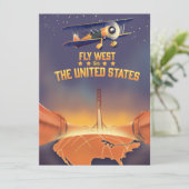 Fly West See die Vereinigten Staaten. (Stehend Vorderseite)