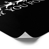 Fly You Fools Christmas Santa Wizard Riding Reinde Poster (Ecke)