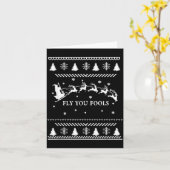 Fly You Fools Wizard Santa Sleigh Reindeer Christm Karte (Gelbe Blume)
