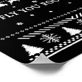 Fly You Fools Wizard Santa Sleigh Reindeer Christm Poster (Ecke)