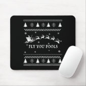 Fly You Fools Wizard Santa Sleigh Reindeer Ugly Ch Mousepad (Mit Mouse)