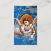 FLYANGEL IN BLAU, SAPPHIRE GEM MONOGRAM VISITENKARTE (Rückseite)
