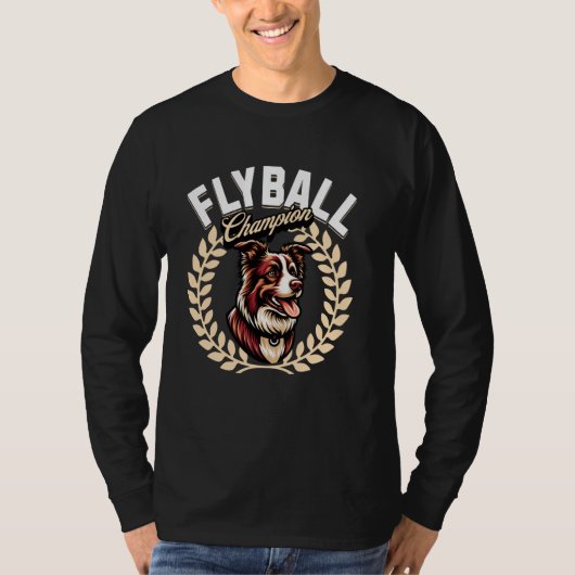Flyball Champion Flyball Dog Parkour Border Collie T-Shirt (Vorderseite)