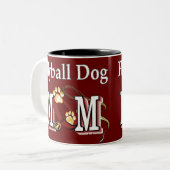 Flyball Dog Mom Ohrts Zweifarbige Tasse (Vorderseite Links)
