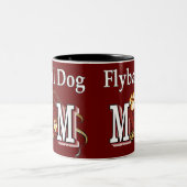 Flyball Dog Mom Ohrts Zweifarbige Tasse (Mittel)