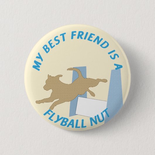 Flyball Nuss-Text Button (Vorderseite)