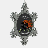 Flyball Team-Verzierung Schneeflocken Zinn-Ornament (Links)