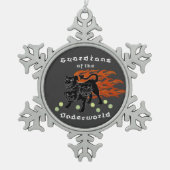 Flyball Team-Verzierung Schneeflocken Zinn-Ornament (Vorderseite)