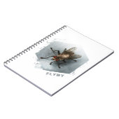 Flyby. Close-up photo of a fly Notizblock (Linke Seite)