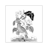 Flycatcher Bird Butterfly Vintag Scrapbooking Gummistempel (Prägung)