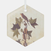 Flycatcher Bird von Audubon Trail Ornament Aus Glas (Vorderseite)