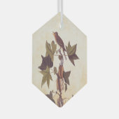 Flycatcher Bird von Audubon Trail Ornament Aus Glas (Vorderseite Rechts)