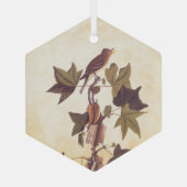 Flycatcher Bird von Audubon Trail Ornament Aus Glas (Rückseite)