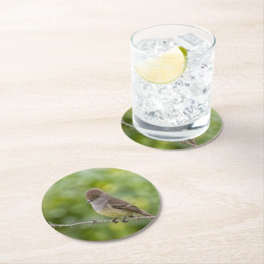 Flycatcher Runder Pappuntersetzer (Vor Ort)