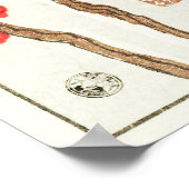 Flycatcher über Nandina Bush von Ohara Koson Poster (Ecke)