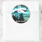 FLYDUCKS & MOON-Aufkleber Runder Aufkleber (Tasche)