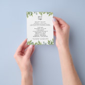 Flyer Aquarellgrün Foliage Salon (Gruppe)