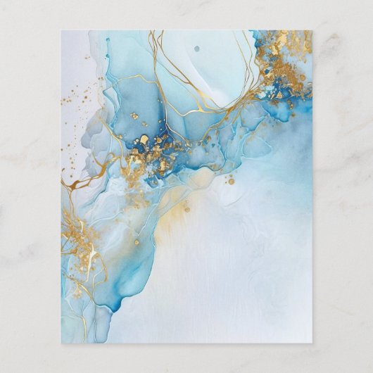 Flyer aus blauem Marmor (Hinten)