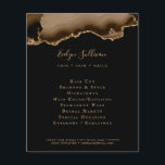 Flyer aus Braun und Gold<br><div class="desc">eleganter Schönheitssalon Flyer</div>