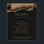 Flyer aus Braun und Gold<br><div class="desc">eleganter Schönheitssalon Flyer</div>