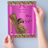 Flyer Baby Shower Baby Niedlich Girl Leopard Hot P (Hand)