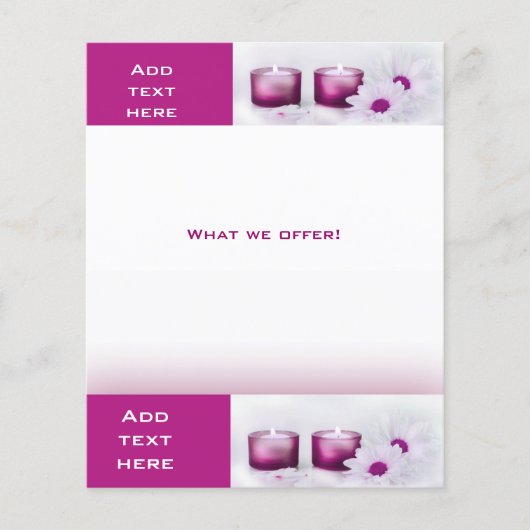 Flyer Beauty Salon Wellness-Center Pink Plum Vorla (Vorne)