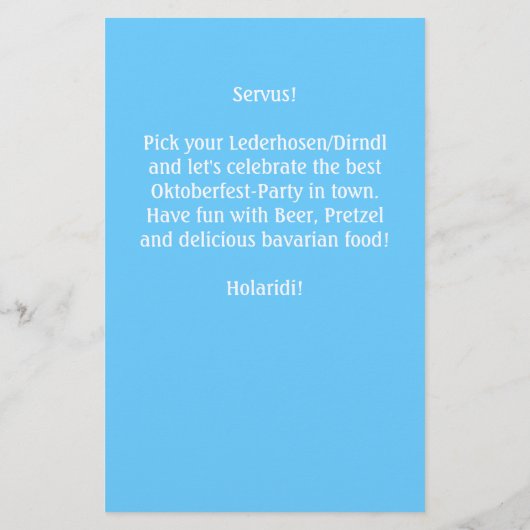 Flyer BEER FESTIVAL Party Dirndl Waitress Beer (Hinten)