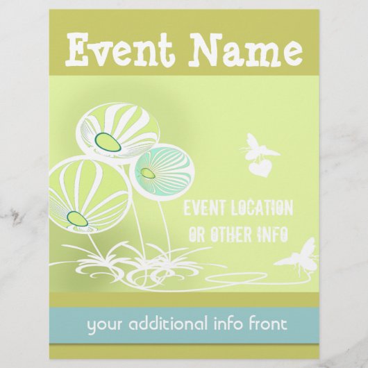 Flyer Blume und Bienen (Vorne)