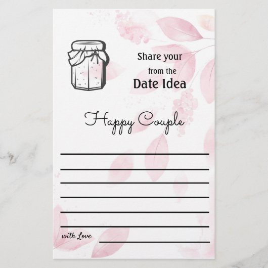 Flyer Date Ideas - Rosa Wasserfarbe (Vorne)