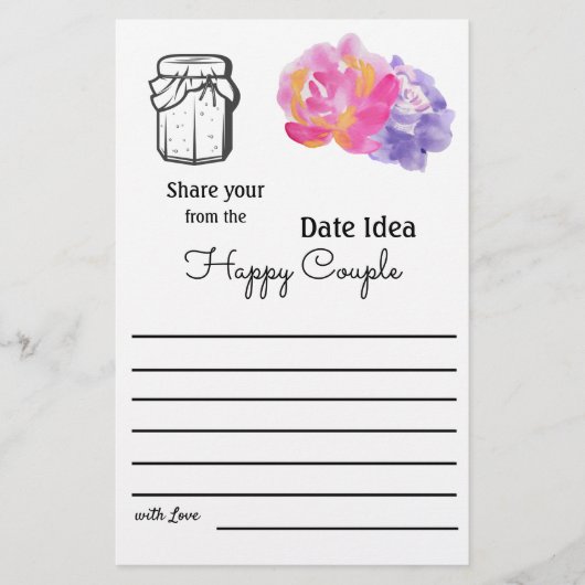 Flyer Date Ideas - Violette Blume (Vorne)