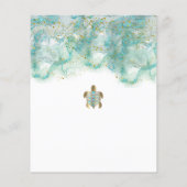 Flyer der aquamarinen Meeresschildkröte (Hinten)