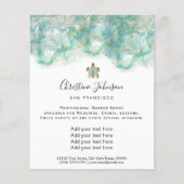 Flyer der aquamarinen Meeresschildkröte (Vorne)