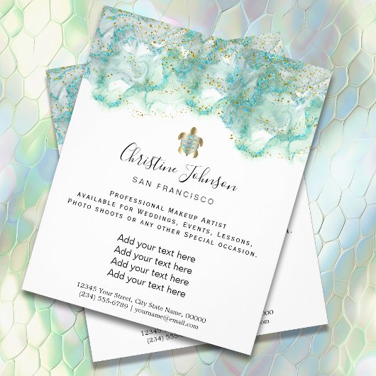 Flyer der aquamarinen Meeresschildkröte