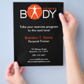 Flyer der Fitness Black Orange and White Body Madn (Hand)
