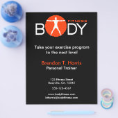 Flyer der Fitness Black Orange and White Body Madn (Einzeln)