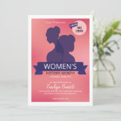 Flyer der Frauengeschichte Monat Einladung (Stehend Vorderseite)