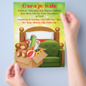 Flyer der Garagenvermarktung (Hand)