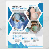 Flyer der Gesundheitsklinik (Vorne/Hinten)