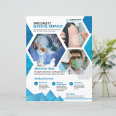 Flyer der Gesundheitsklinik (Stehend Vorderseite)