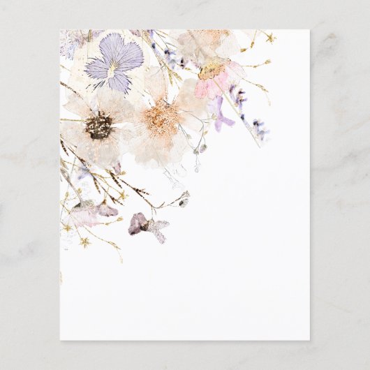 Flyer der getrockneten Blume (Hinten)