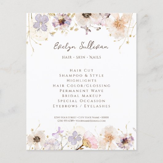 Flyer der getrockneten Blume (Vorne)