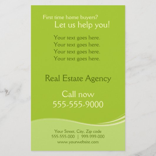 Flyer der Immobilienagentur (Hinten)