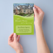 Flyer der Immobilienagentur (Handgriff)