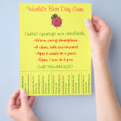 Flyer der Kinderbetreuung / Flyer der Tagesbetreuu (Hand)