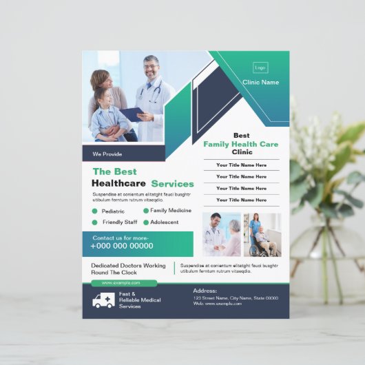 Flyer der Klinik (Stehend Vorderseite)